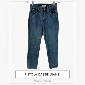 Pistola Cassie Super High Rise Straight Jean - Palladium Wash (Size 25)